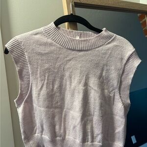 Sleeveless Lavender Knit Top